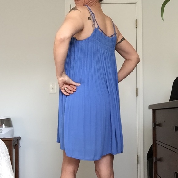 She & Sky Strappy Pleated Mini Dress - Picture 2 of 7